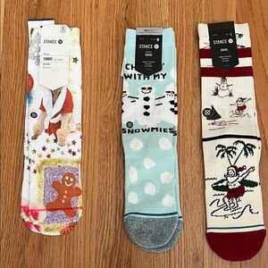 NWT Stance Festive Christmas Holiday Socks - family pack